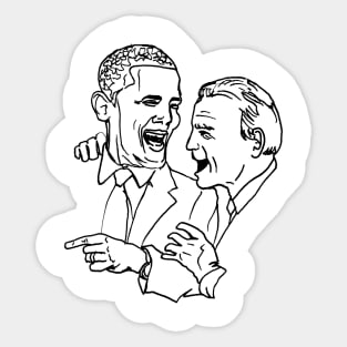 Barack Obama Joe Biden Meme Sticker